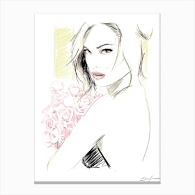 Natalie P - Retro 80s Style Canvas Print