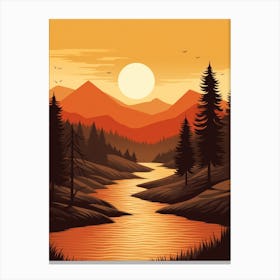 Sunset Landscape 6 Canvas Print