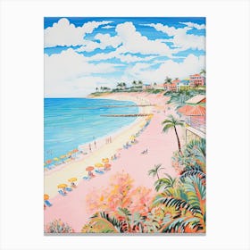 Cable Beach, Sydney, Australia, Matisse And Rousseau Style 3 Canvas Print