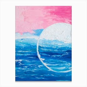 Moon In The Ocean Canvas Print