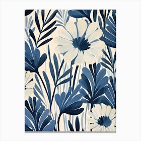 Blue And White Flowers 1 Canvas Print