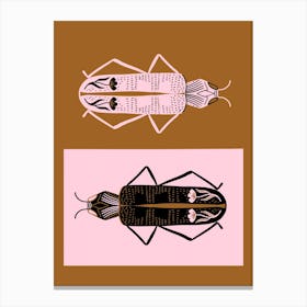Gemini Beetles Canvas Print