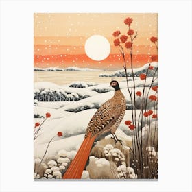 Bird Illustration Pheasant 5 Canvas Print
