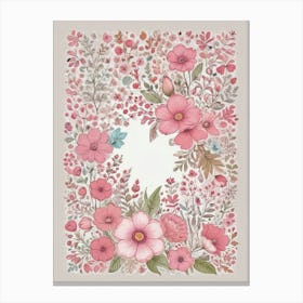 Floral Frame 1 Canvas Print