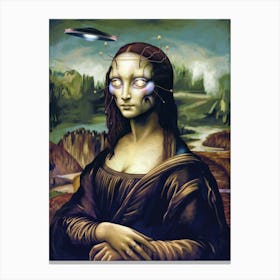 Alien Mona Lisa 1 Canvas Print