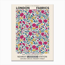Poster Floral Charm London Fabrics Floral Pattern 2 Canvas Print