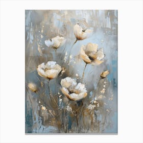 White Poppies 3 Canvas Print