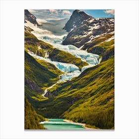 Jostedalsbreen National Park Norway Vintage Poster Canvas Print