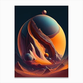 Dwarf Planet Comic Space Space Canvas Print