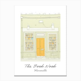 Marseille The Book Nook Pastel Colours 1 Poster Canvas Print