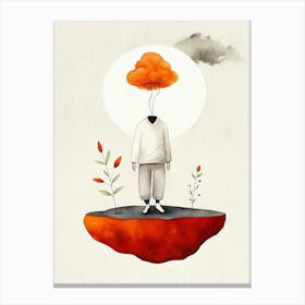 Man On A Cloud Canvas Print