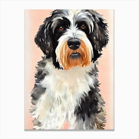 Portuguese Water Dog Watercolour dog Canvas Print