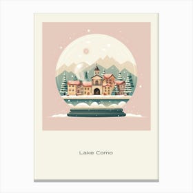 Lake Como Italy Snowglobe Poster Canvas Print