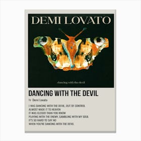 Dancing With The Devil By Demi Lovato Poster 1 Canvas Print