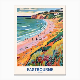 Eastbourne England 2 Uk Travel Poster Canvas Print