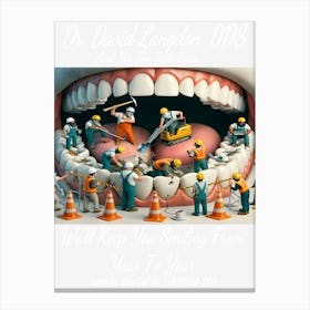 Dr. David Langdon, DDS Advert ~Reimagined 16 Canvas Print