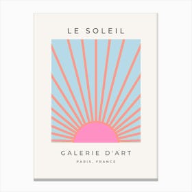 Le Soleil | 02 - Pink And Blue Sunshine Canvas Print