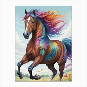 Rainbow Horse Canvas Print