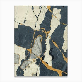 Black And Gold Marble 1 Canvas Print