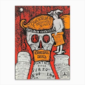 1970 AOR-4.161 Grateful Dead Panther Hall Poster Canvas Print