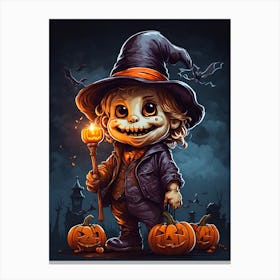 Halloween Witch Canvas Print