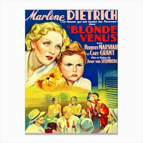 Marlene Dietrich Movie Poster Canvas Print