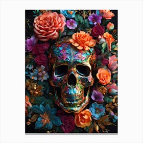 Day Of The Dead Skull Canvas Print