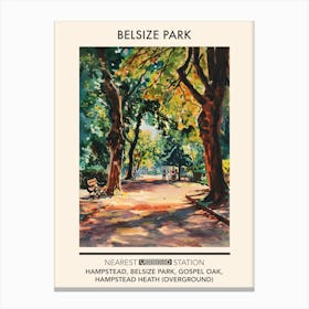 Belsize Park London Parks Garden 3 Canvas Print