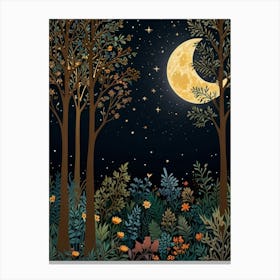 Night In The Forest 3 Canvas Print