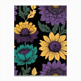 William Morris Seamless Pattern With Flowers Canvas Print