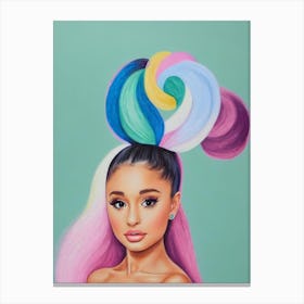 Ariana Grande 2 Colourful Illustration Canvas Print