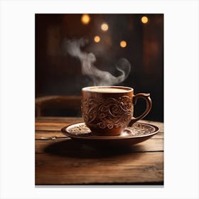 Coffee Cup With Steam 3 Canvas Print