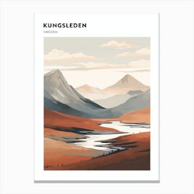 Kungsleden Sweden 2 Hiking Trail Landscape Poster Canvas Print