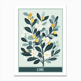 Lime Tree Flat Illustration 7 Poster Canvas Print