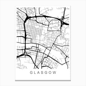 Glasgow Map Canvas Print