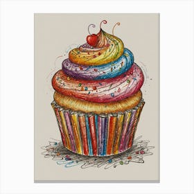 Colorful Cupcake 1 Canvas Print