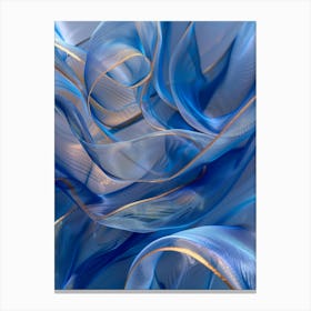 Abstract Blue And Gold 8 Canvas Print