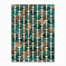Art Deco Tiles - Ocean Canvas Print