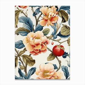 Peony Flower Pattern 3 Canvas Print