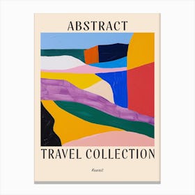 Abstract Travel Collection Poster Kuwait 2 Canvas Print