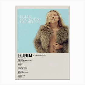 Delirium By Ellie Goulding 2015 Poster Canvas Print