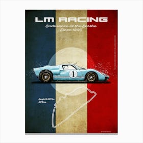 Lm Racing Ford GT40 Ken Miles Canvas Print