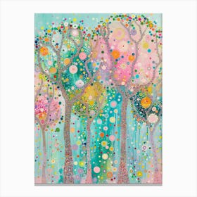 Polka Dot Trees Canvas Print