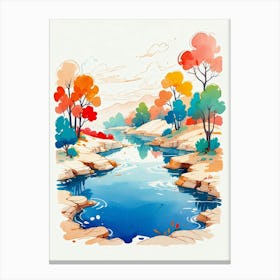 Watercolor Landscape Canvas Print