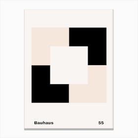 Geometric Bauhaus Poster B&W 55 Canvas Print