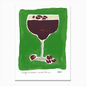 Green Espresso Martini Canvas Print