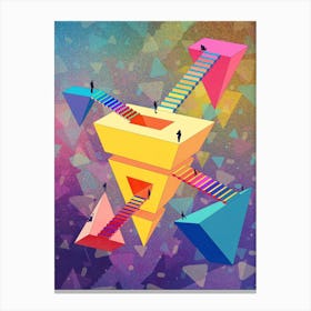 Abstract Pyramid Canvas Print