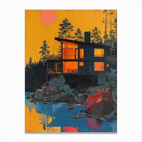 House On The Lake Canvas Print