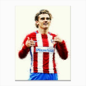 Antoine Griezmann Colorful Canvas Print