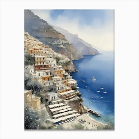 Summer In Positano Painting (29) 1 Canvas Print